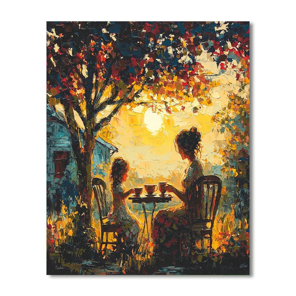 Evening Tea With Mom Painting By Numbers Kit