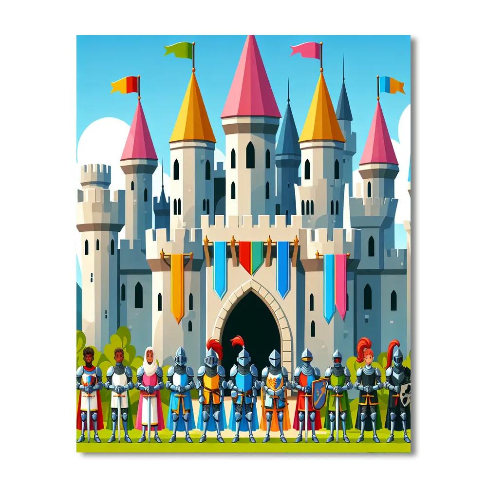 Fantasy Castle Conquest Number Painting