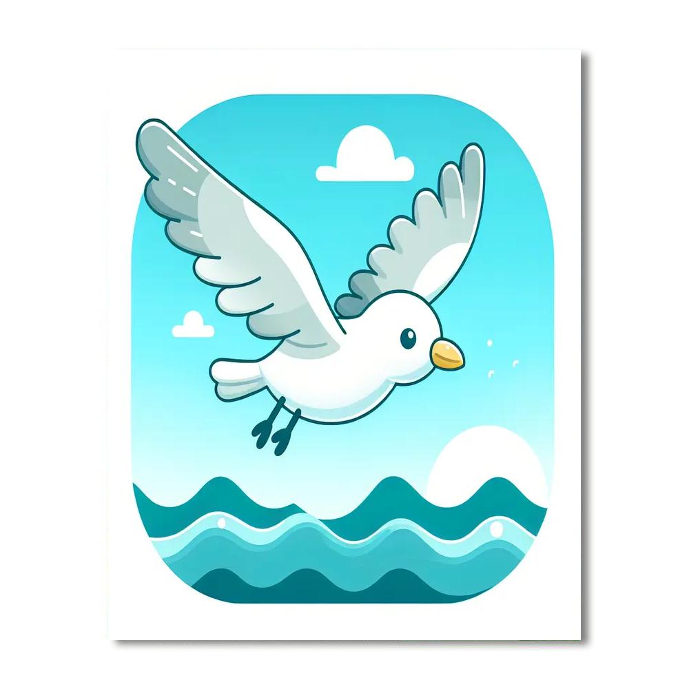 Sprightly Seagull Paint By Number