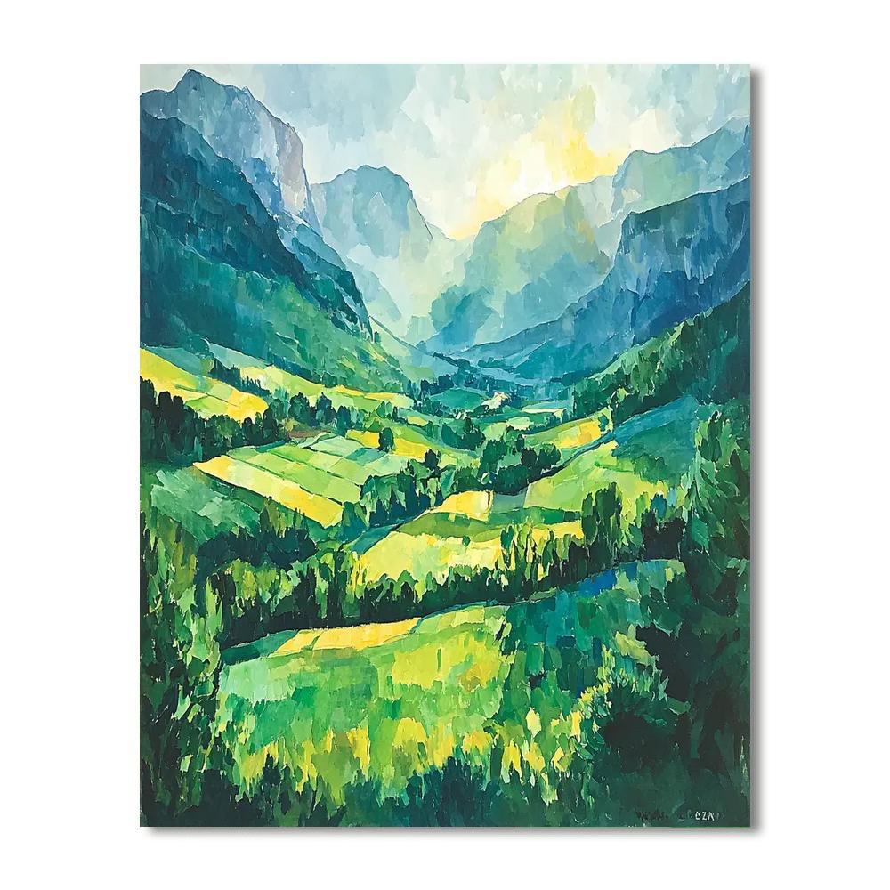 Paul Cézanne Inspired Sunlit Valley  Paint By Number