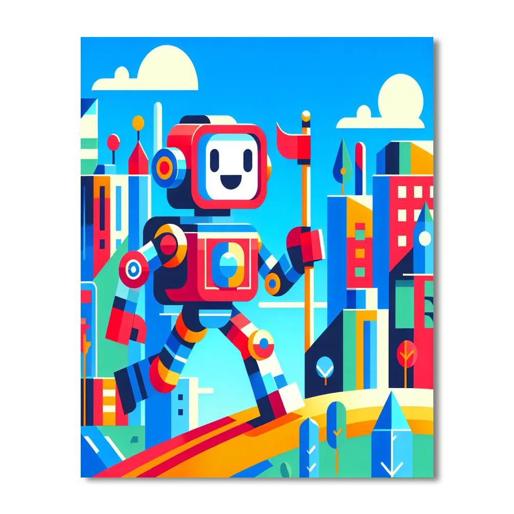 Brave Robot Paint By Number