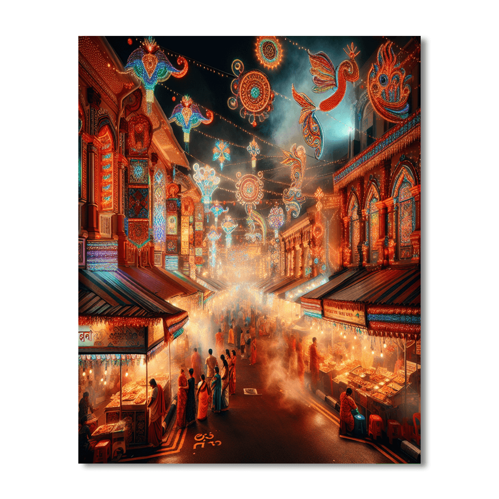 Diwali Light Festival - Singapore Number Painting