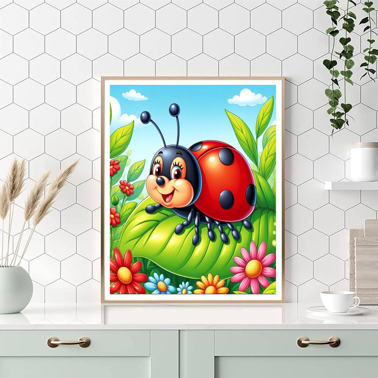 Joyful Ladybug Adventure Paint By Numbers
