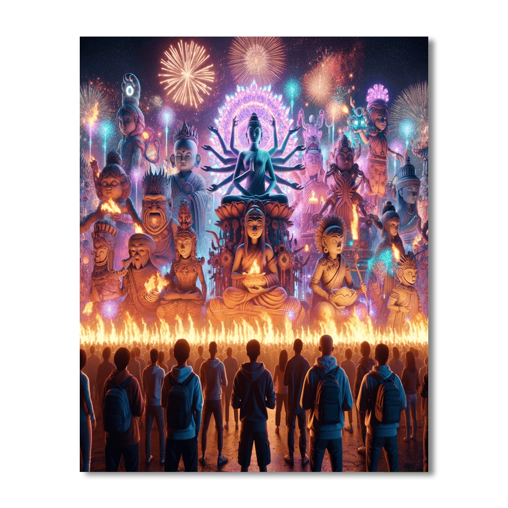 Fallas De Valencia - Spain Numbered Painting Kits