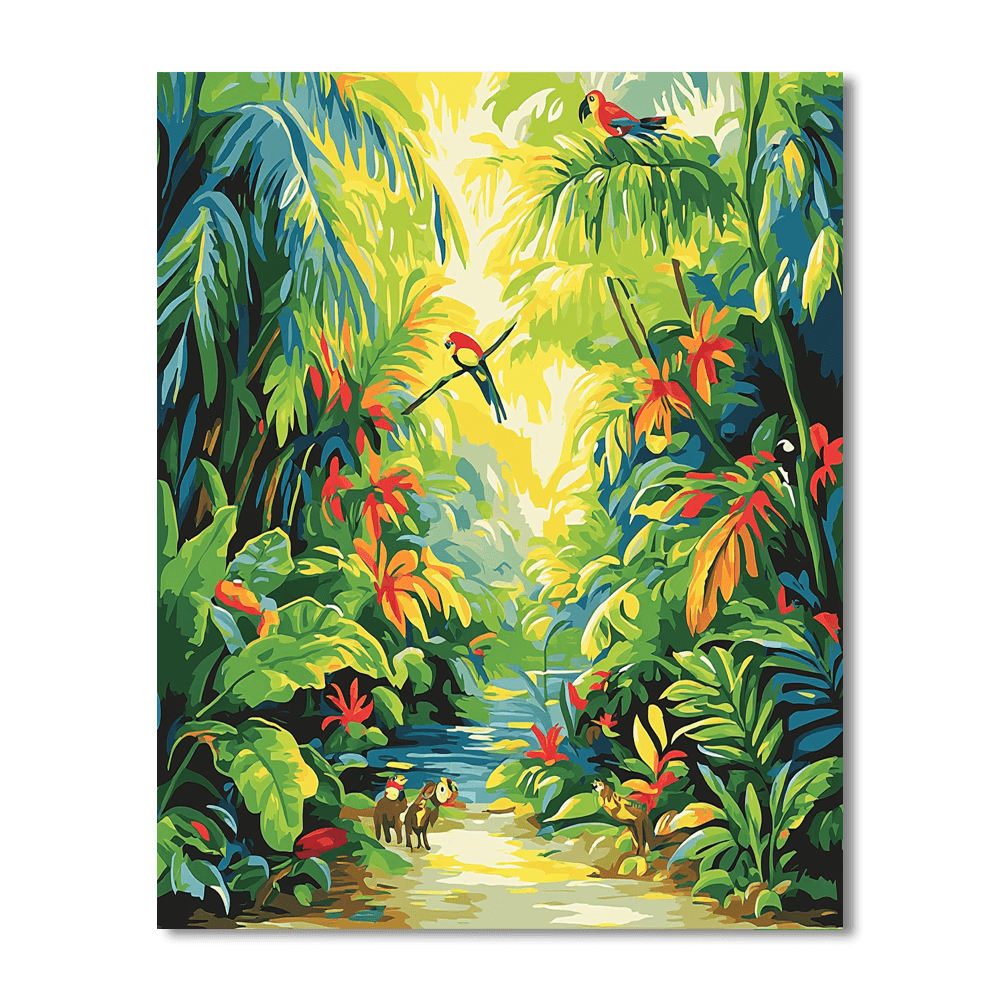 Rousseau Inspired Jungle Rhythm  Paint By Number