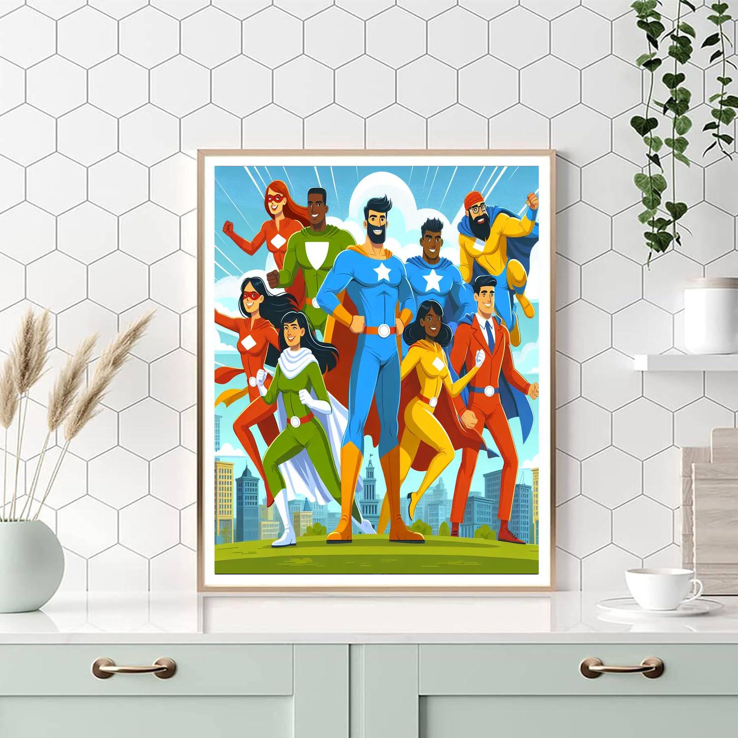 Exciting Superhero Squad Paint By Numbers