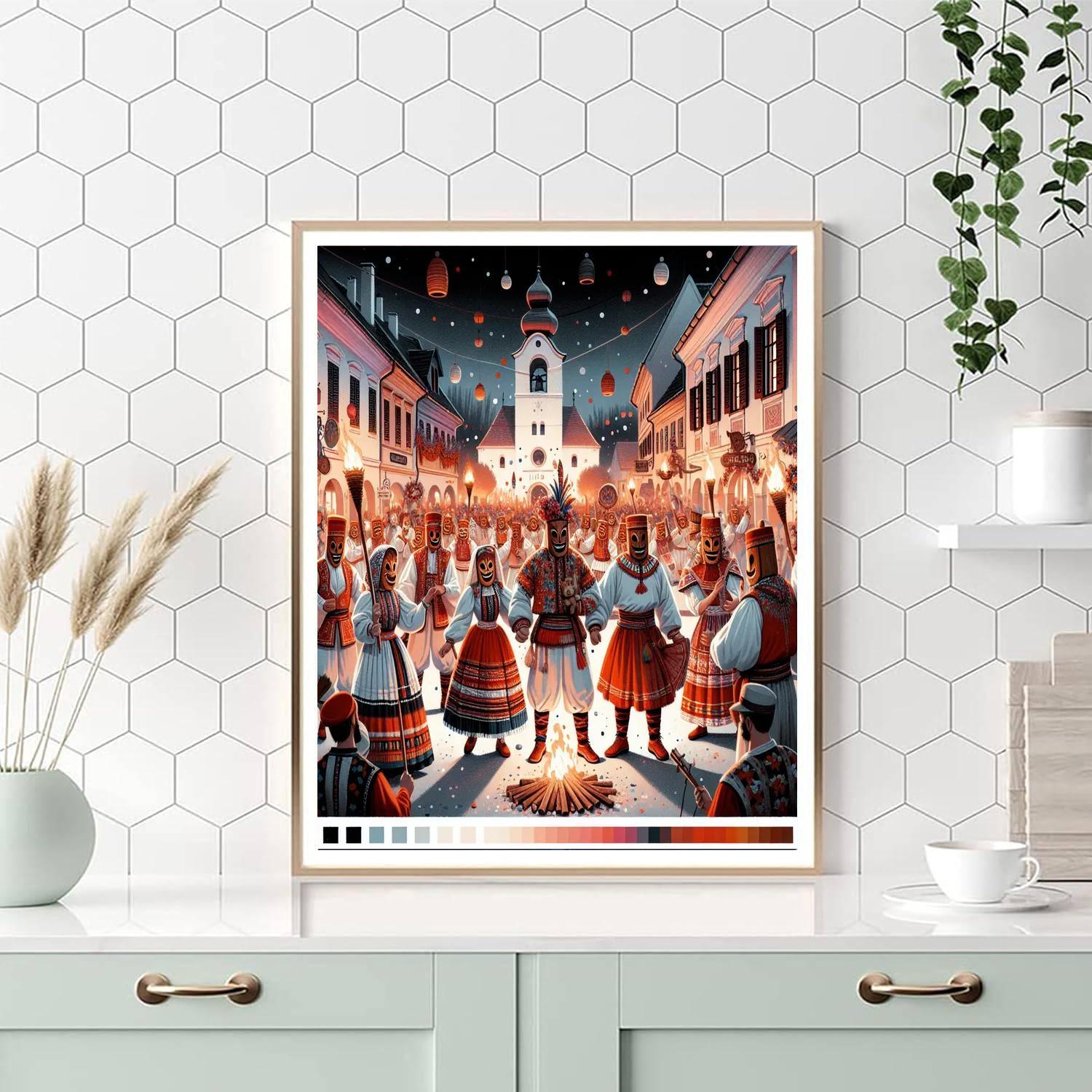 Busójárás Carnival - Hungary Paint By Numbers Art