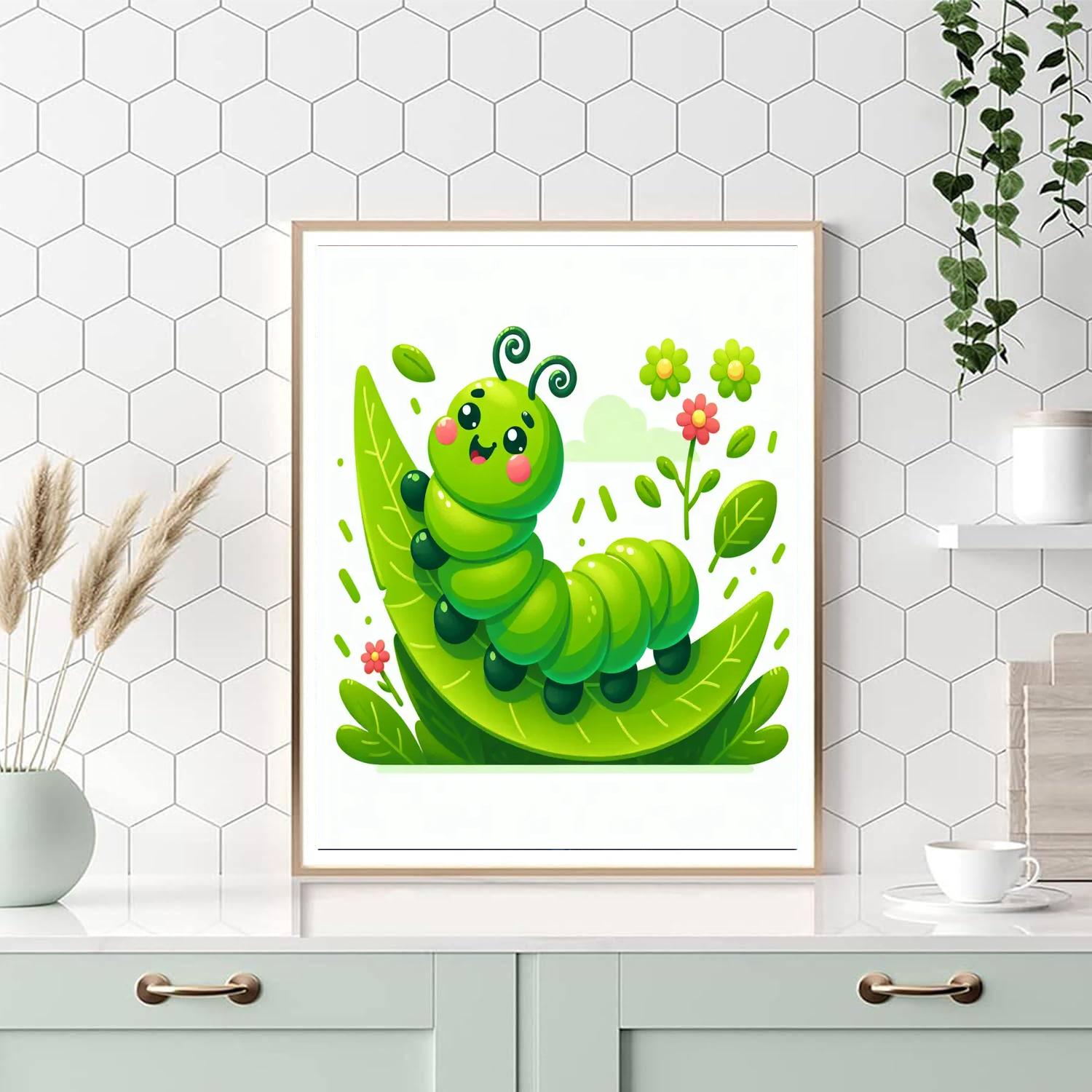 Curly Caterpillar DIY Paint By Numbers