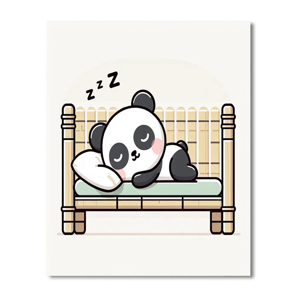 Cuddly Panda Nap Numbered Painting Kits