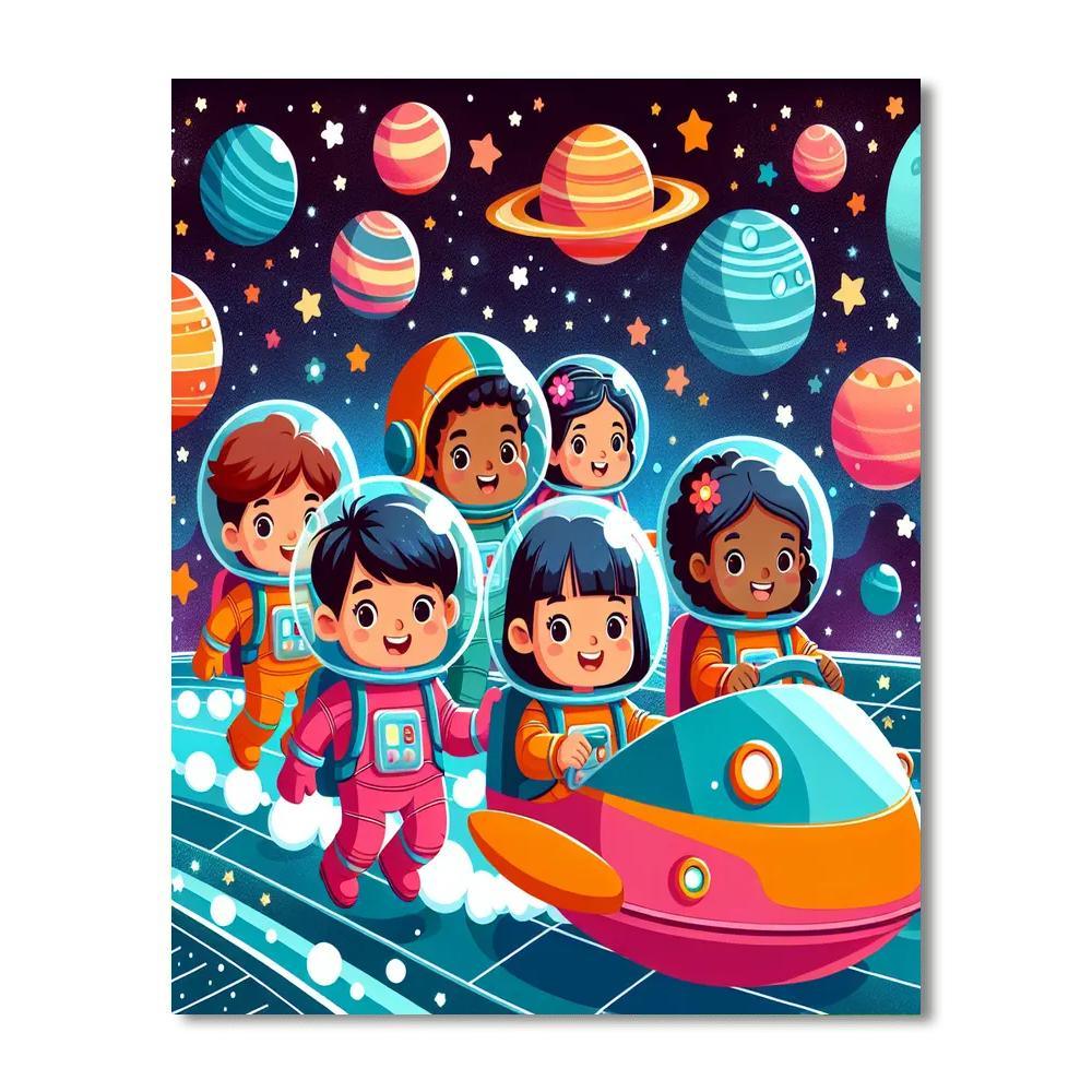 Space Explorers' Voyage Paint By Color