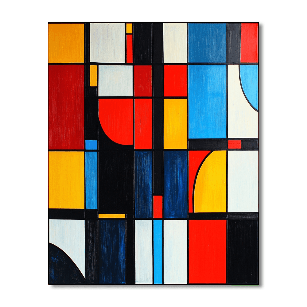 Piet Mondrian Inspired Patterns Of Time  Paint By Numbers Kits