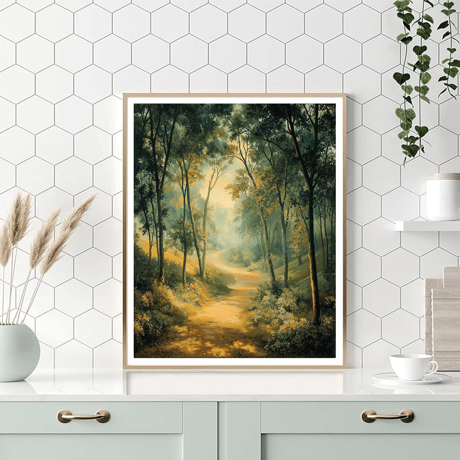 Thomas Gainsborough Inspired Forest Pathway  Paint By Numbers Art