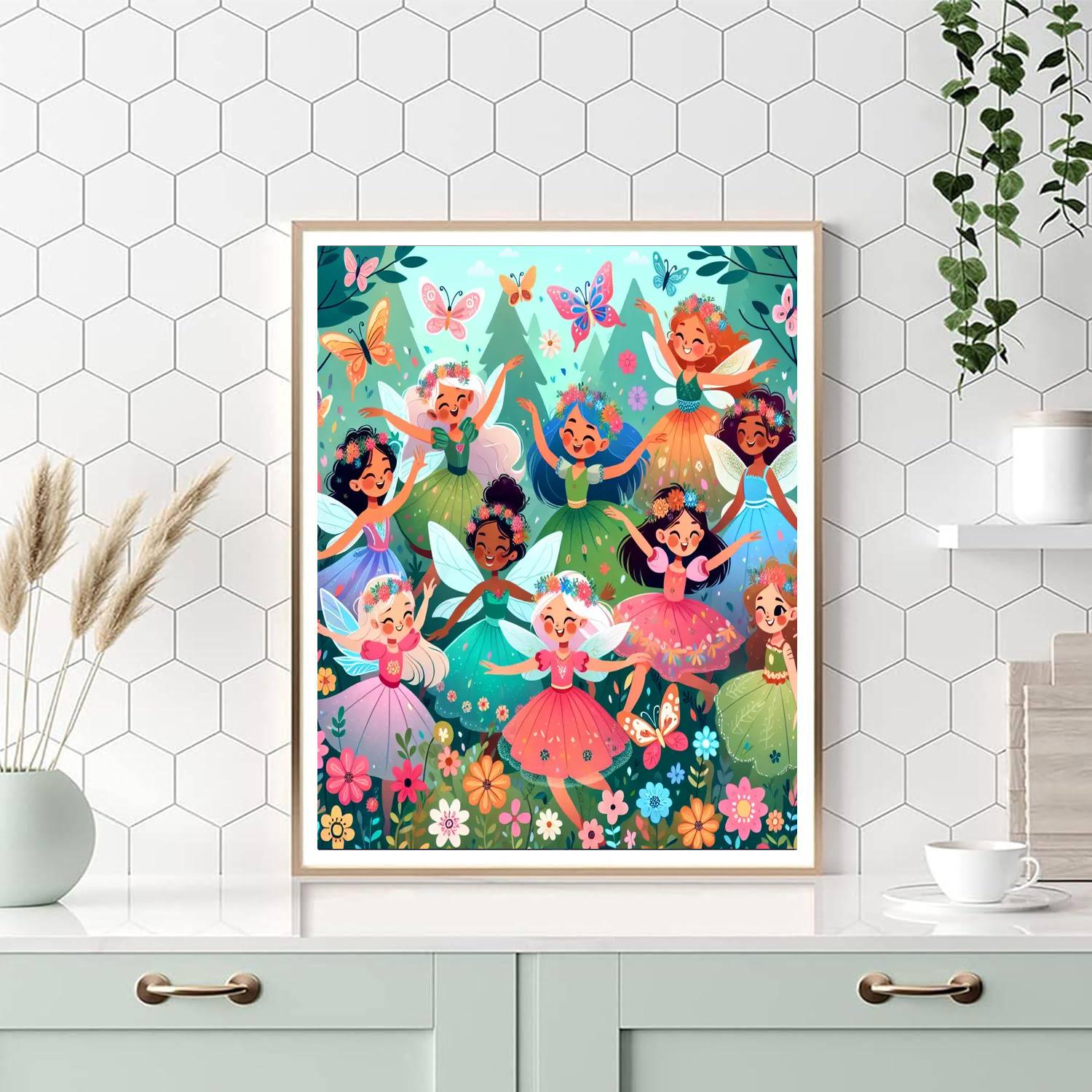 Playful Woodland Fairies Numbered Painting Kits