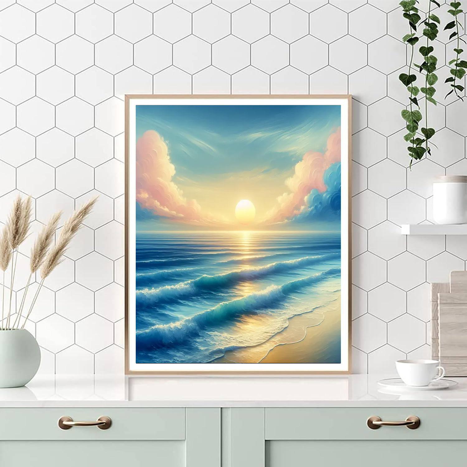 Soothing Seascape Painting By Numbers Kit