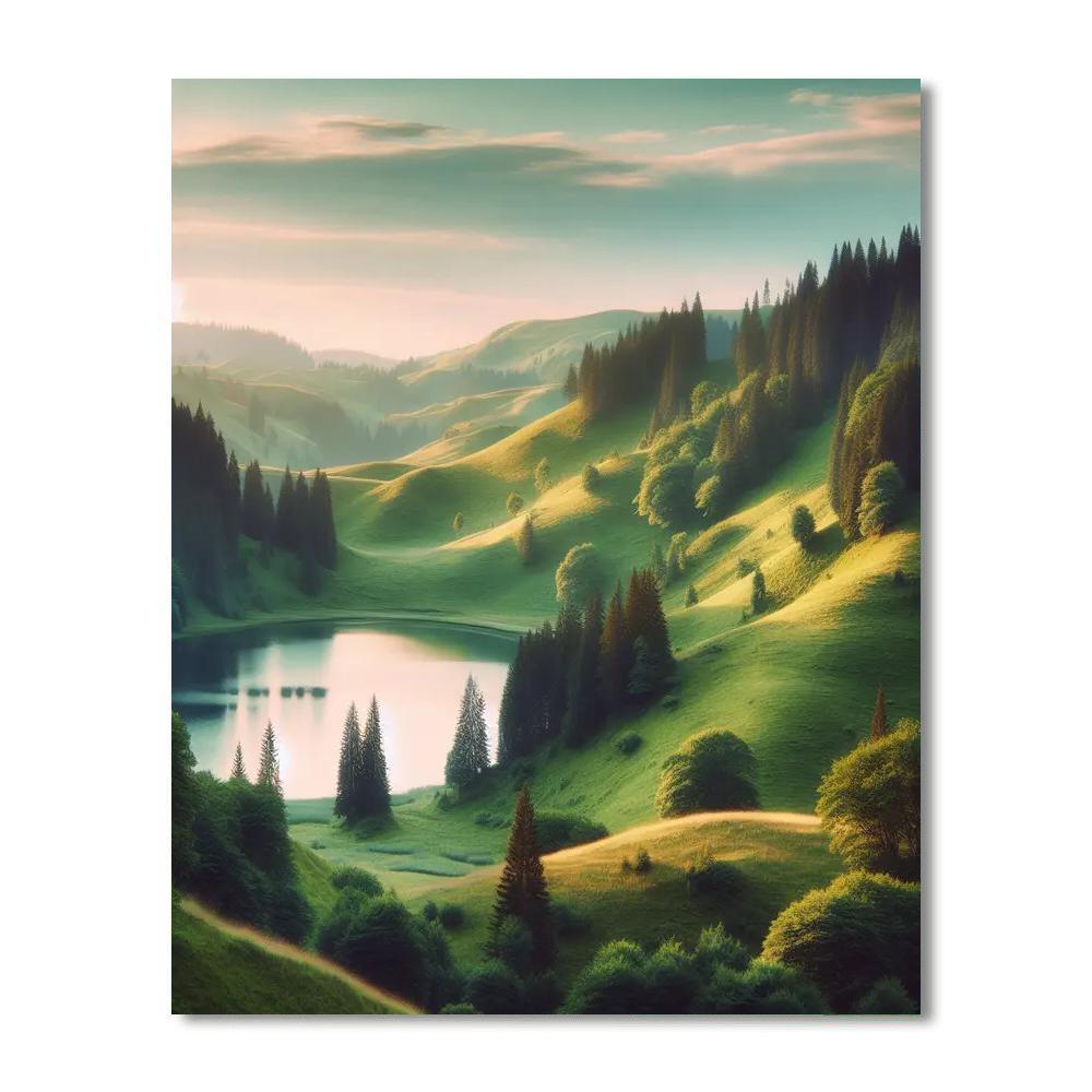 Classic Landscape Serenity Numbered Painting Kits
