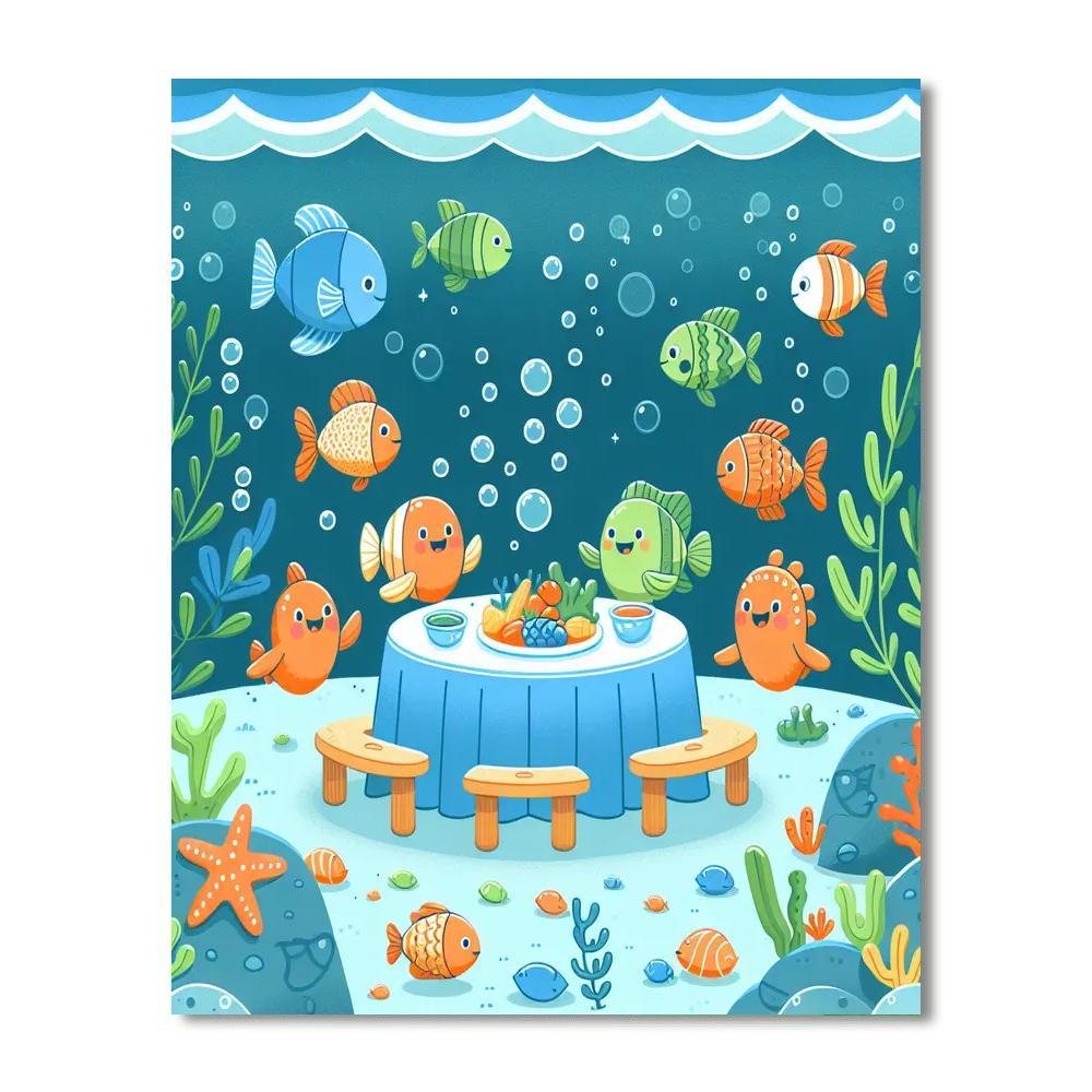 Under The Sea Picnic Number Painting