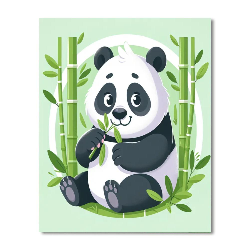 Adventurous Panda Trek Number Painting