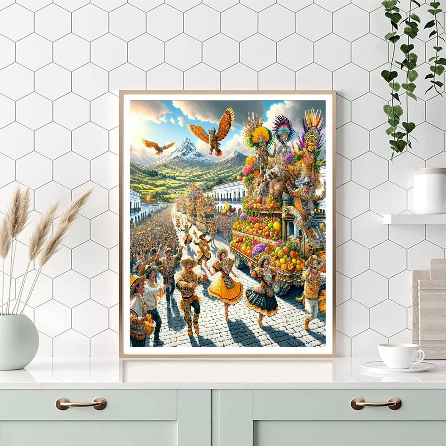 Ecuadorian Carnival - Ecuador Paint By Numbers Art