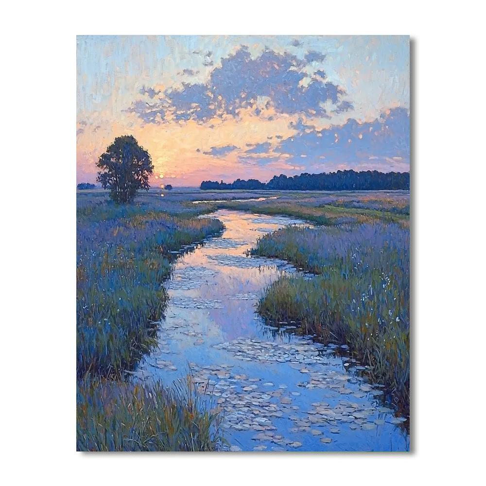 John Singer Sargent Inspired Evening Tranquility  Number Painting