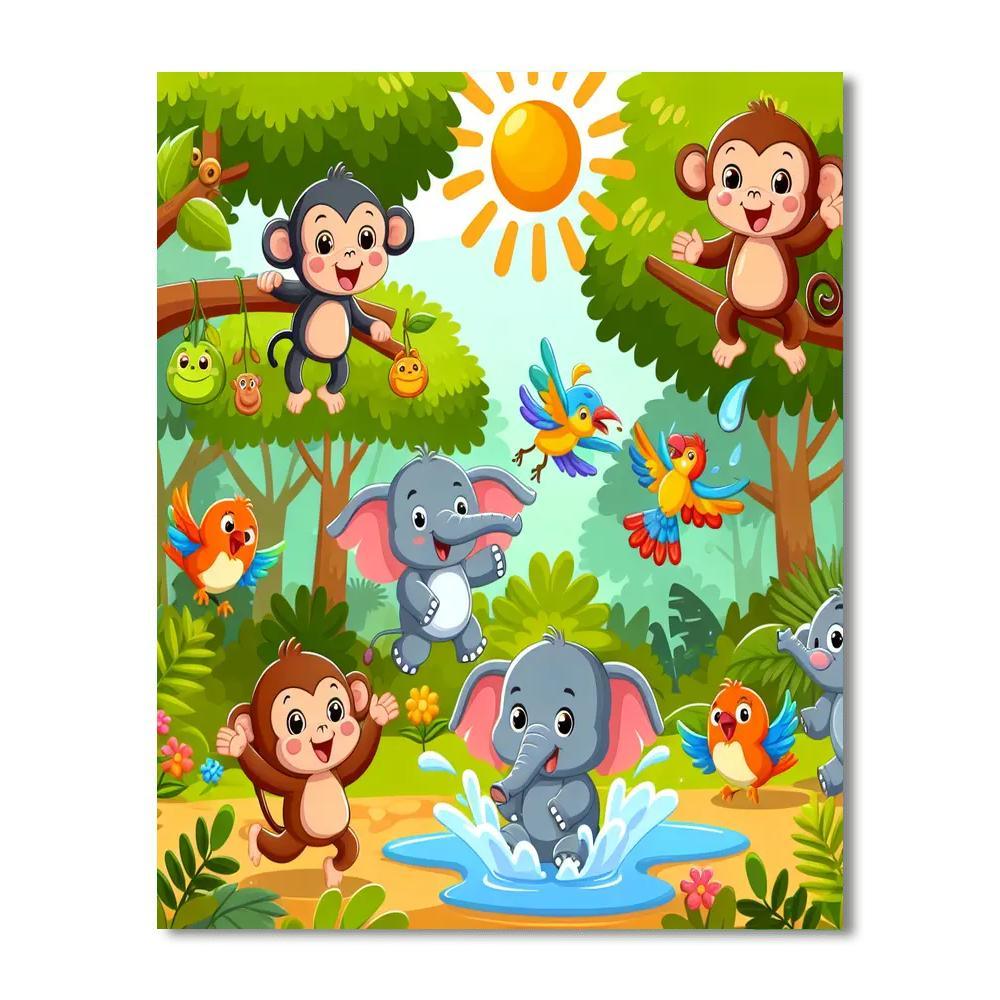 The Jungle Playdate Paint By Color