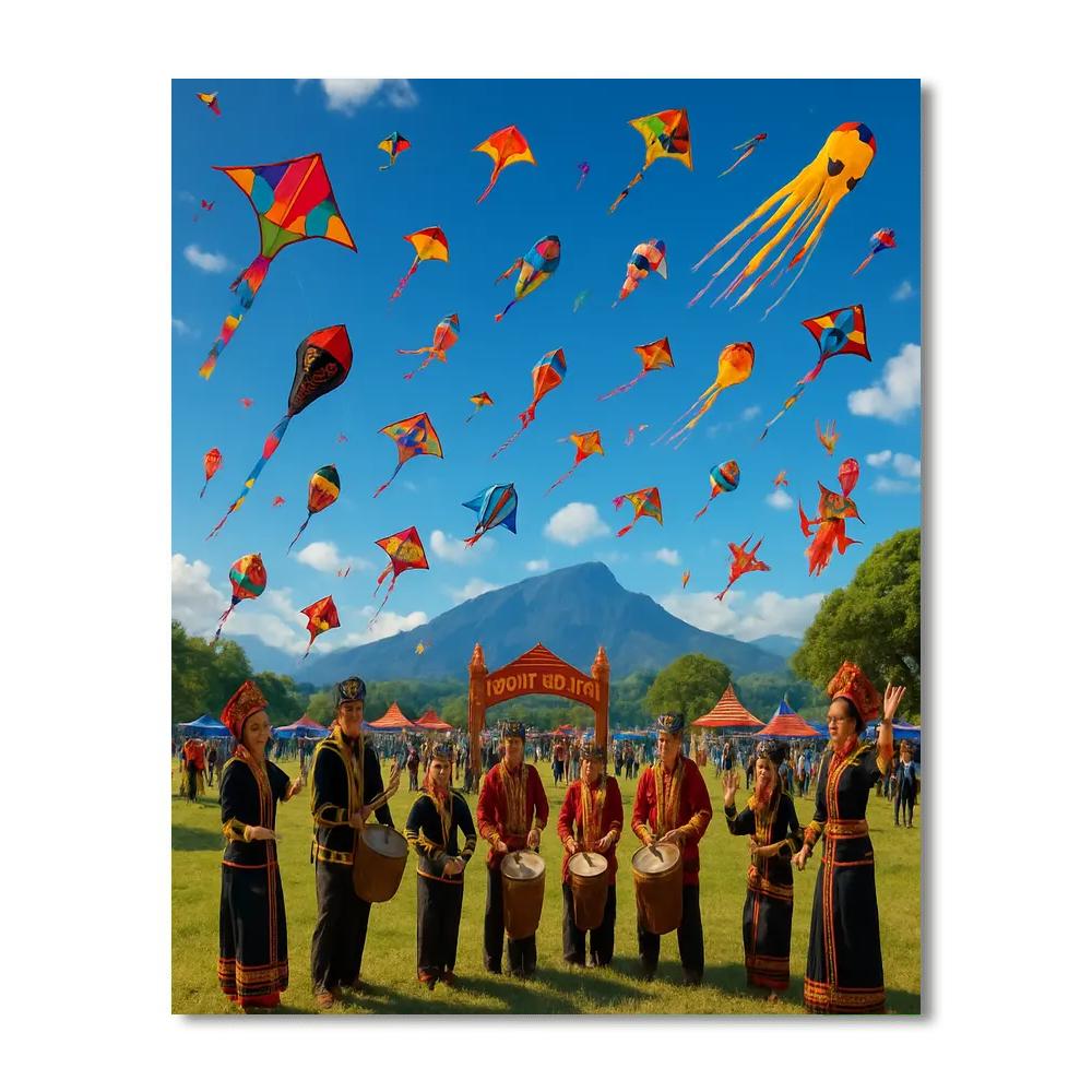 Borneo International Kite Festival - Malaysia DIY Paint By Numbers