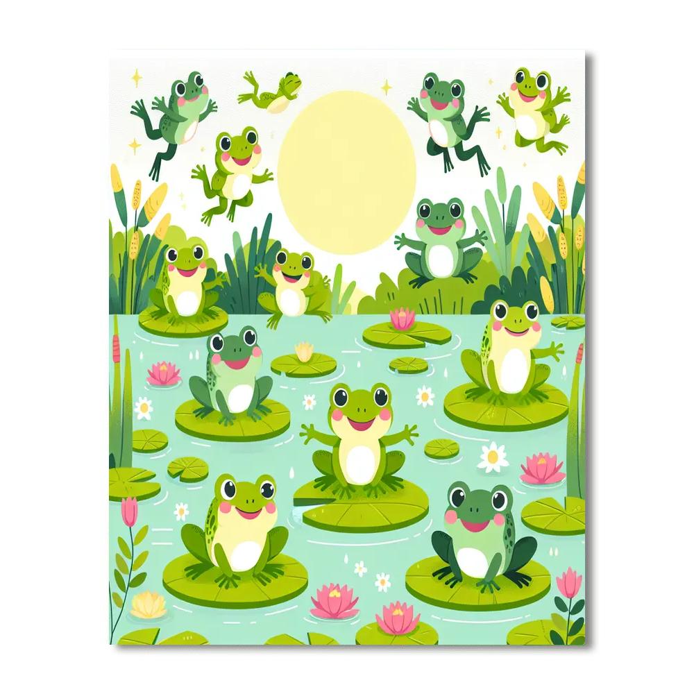 Froggy Pond Adventure Painting By Numbers Kit