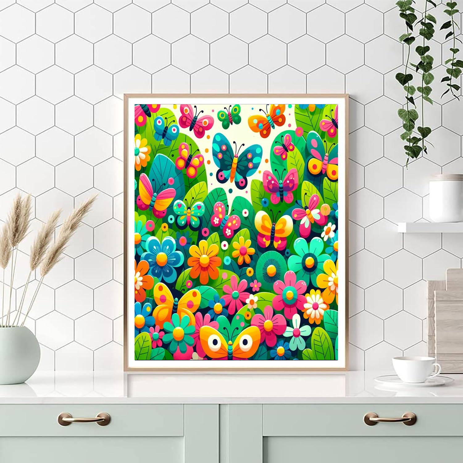 Bright Butterfly Gala DIY Paint By Numbers