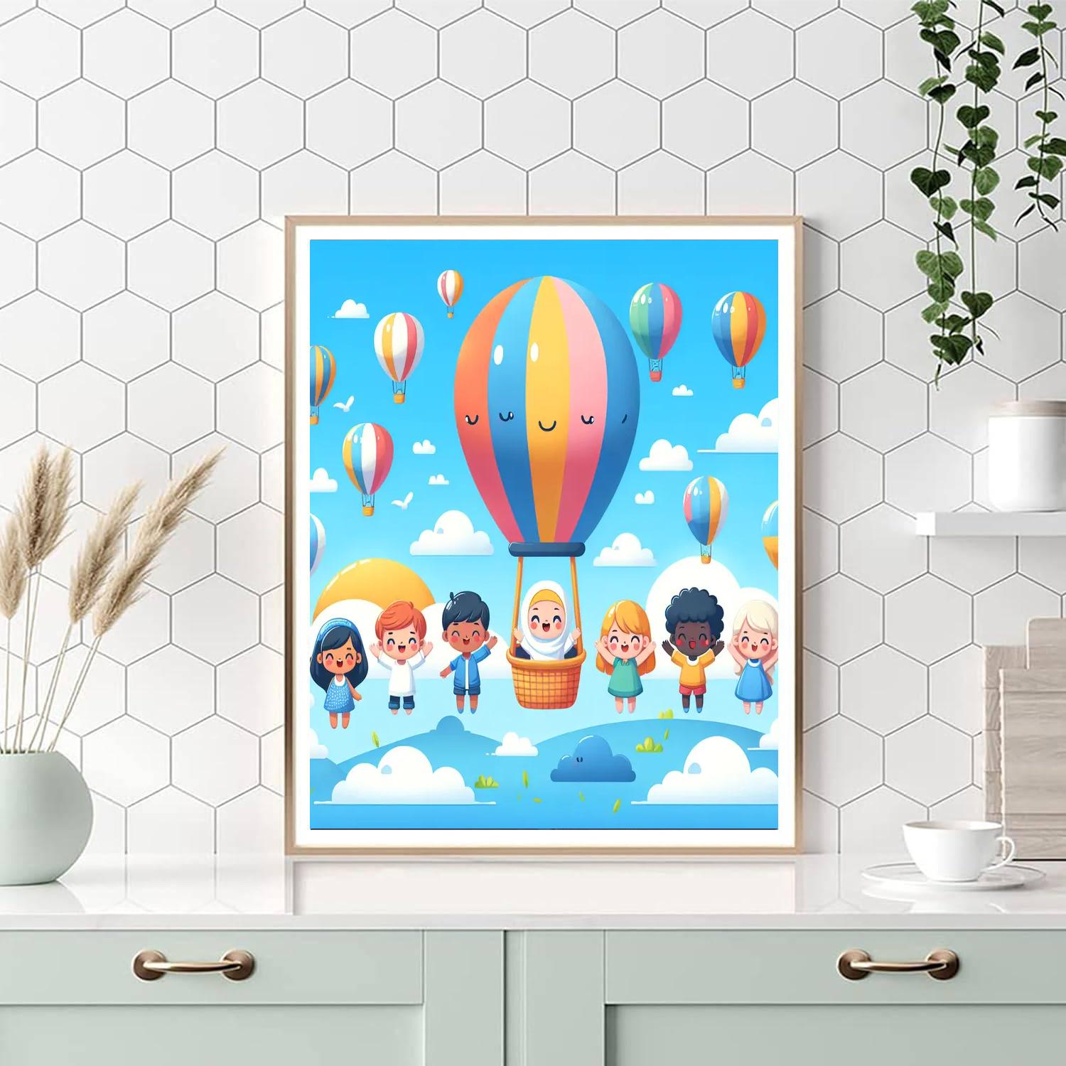 Epic Adventure In The Sky Number Painting