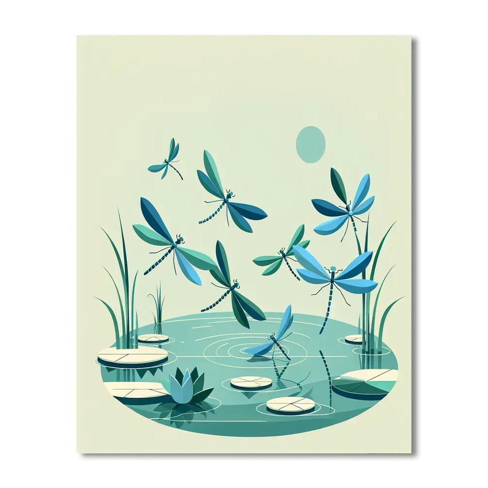 Dainty Dragonfly Dance Paint By Numbers Kits