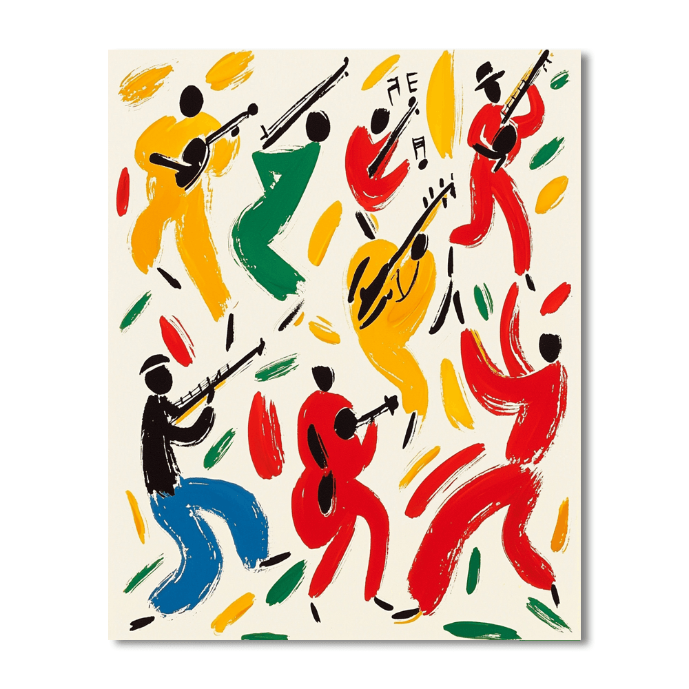 Henri Matisse Inspired Musical Harmony  Paint By Numbers Art