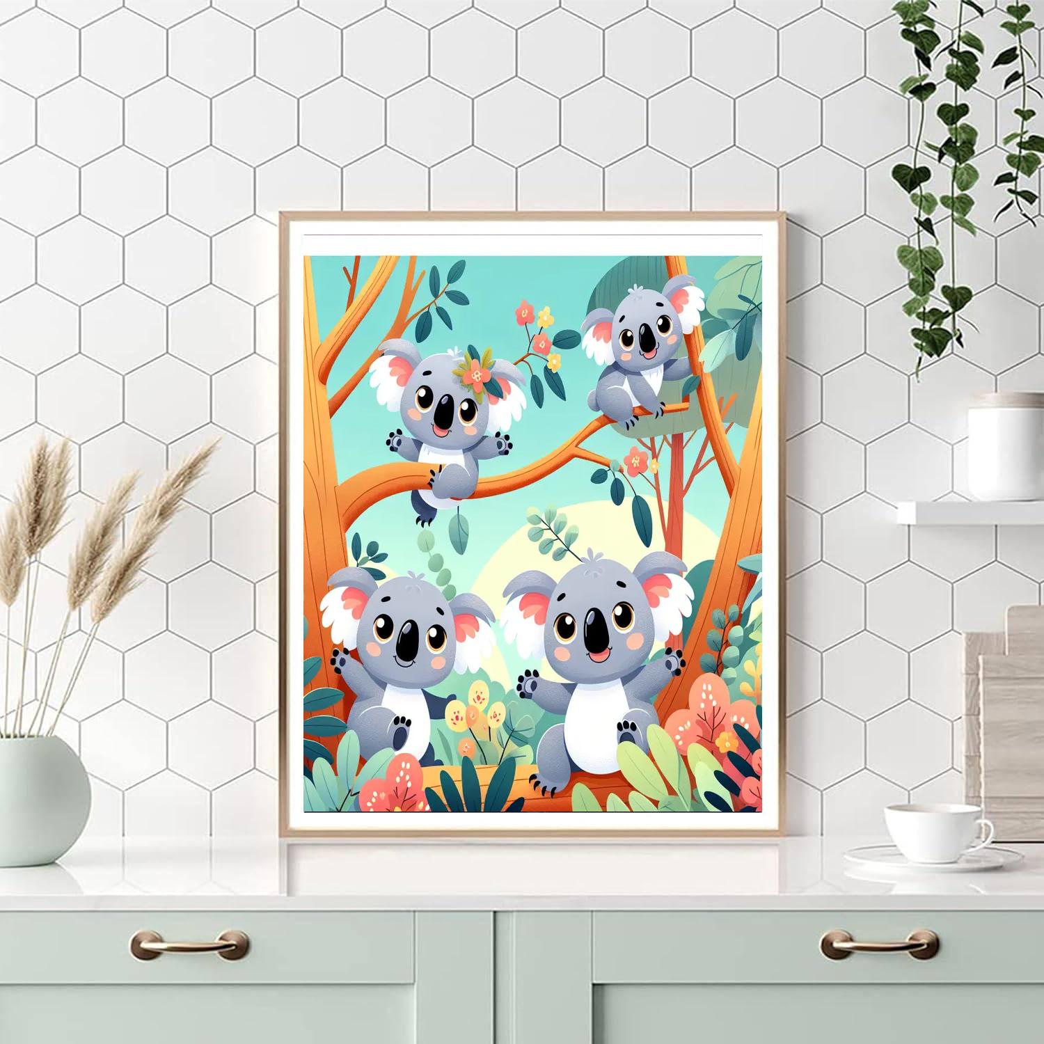 Adventurous Koalas Paint By Numbers Art