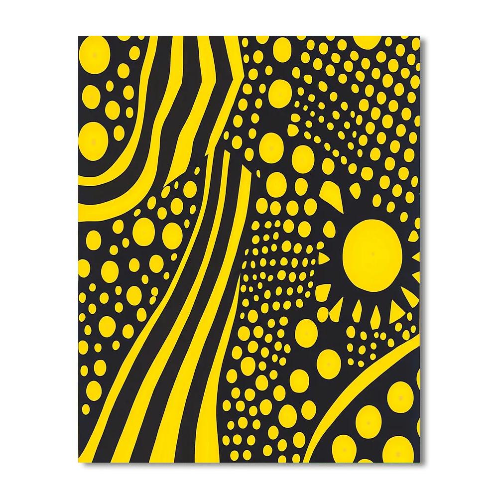 Yayoi Kusama Inspired Kaleidoscope Illusion  DIY Paint By Numbers
