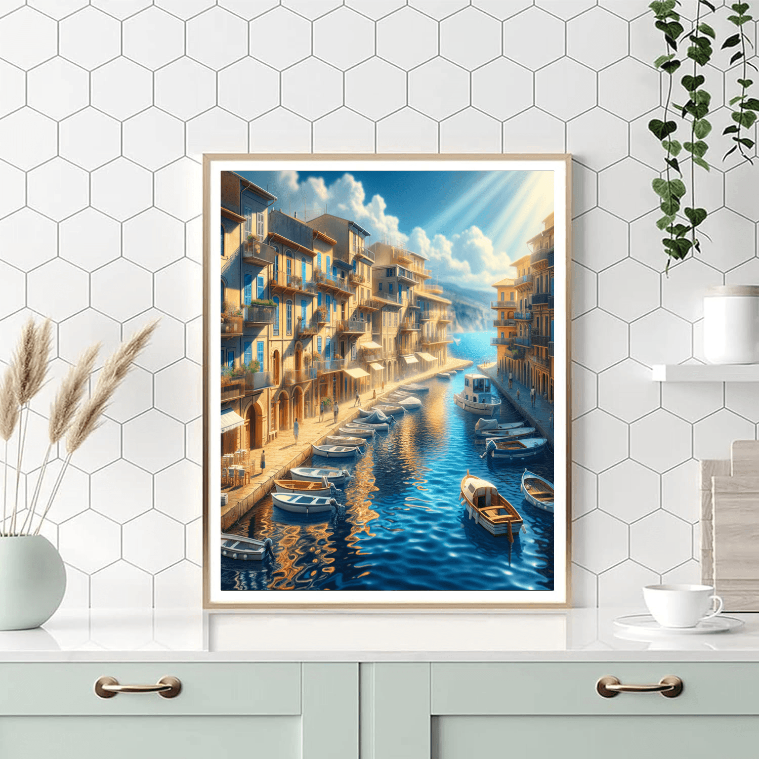Mediterranean Harbor Paint By Number