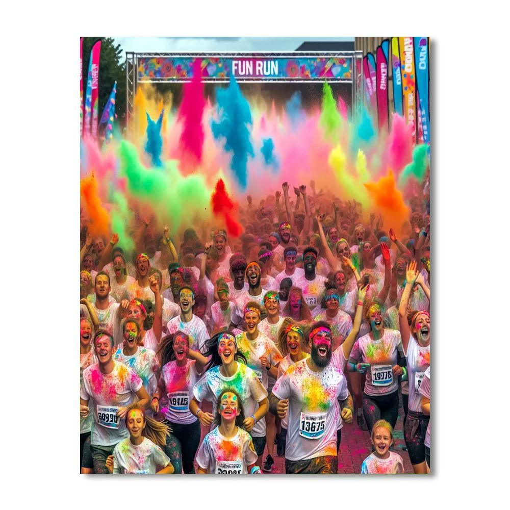 Color Me Rad Number Painting