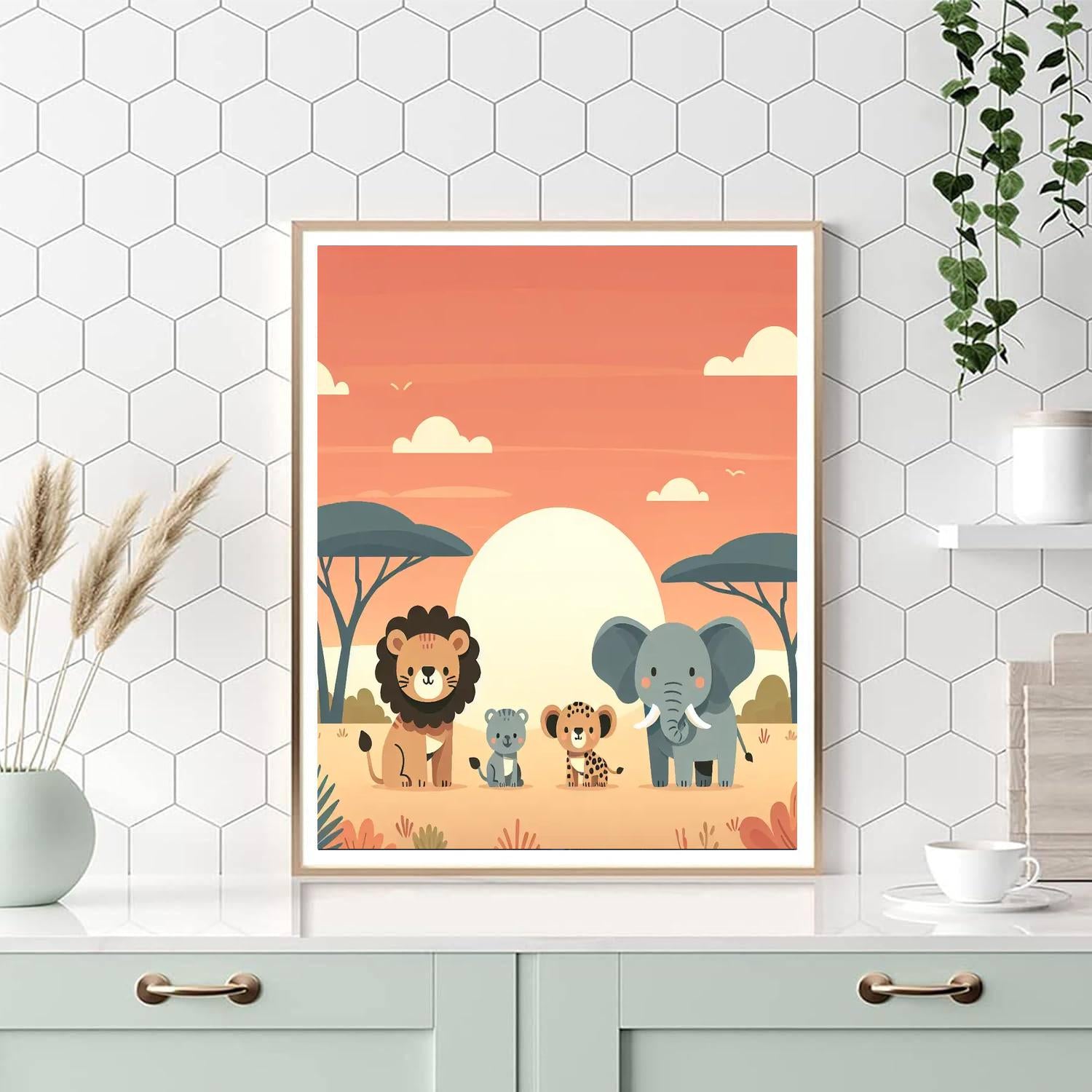 Safari Sunset Soirée Painting By Numbers Kit