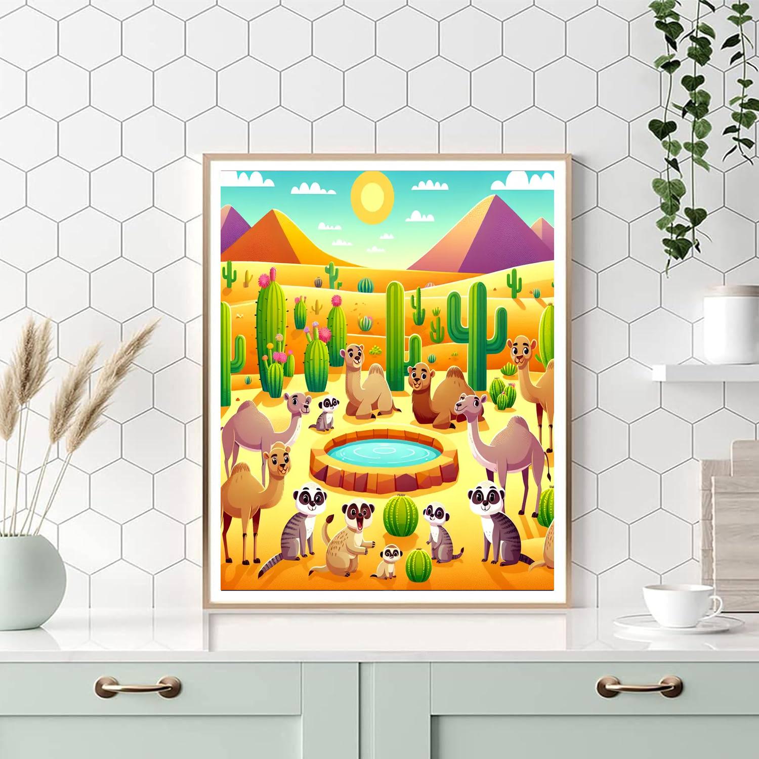 Delightful Desert Dwellers Painting Number Kit