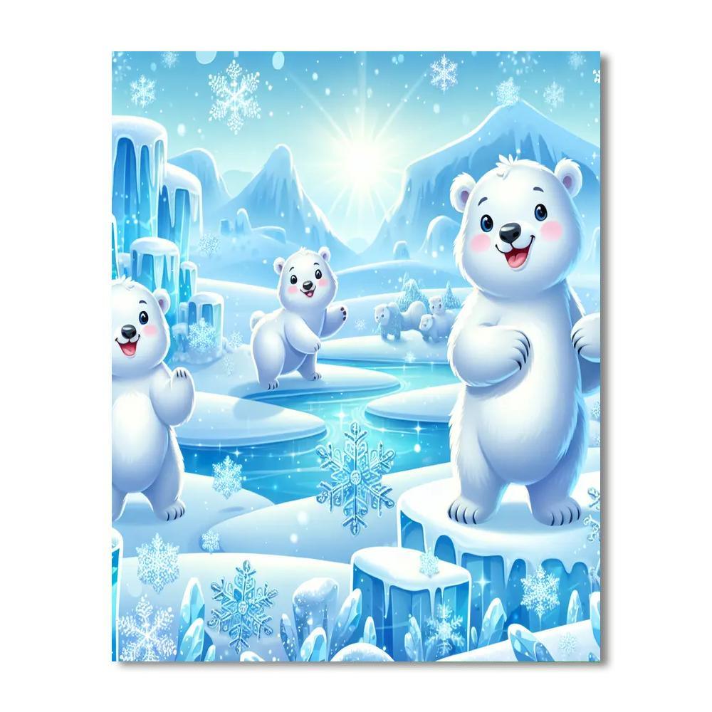 Polar Bear Wonderland Painting By Numbers Kit