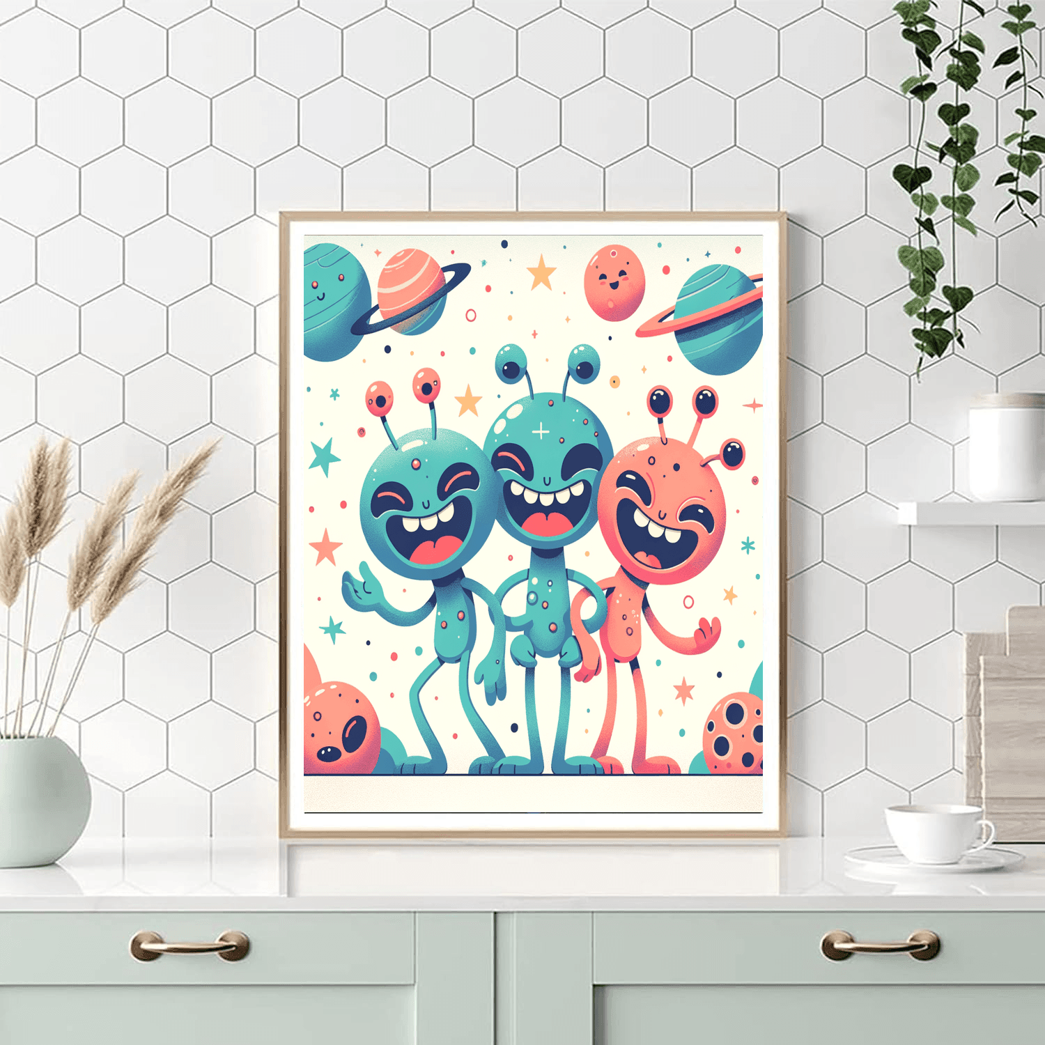 Silly Alien Party Number Painting
