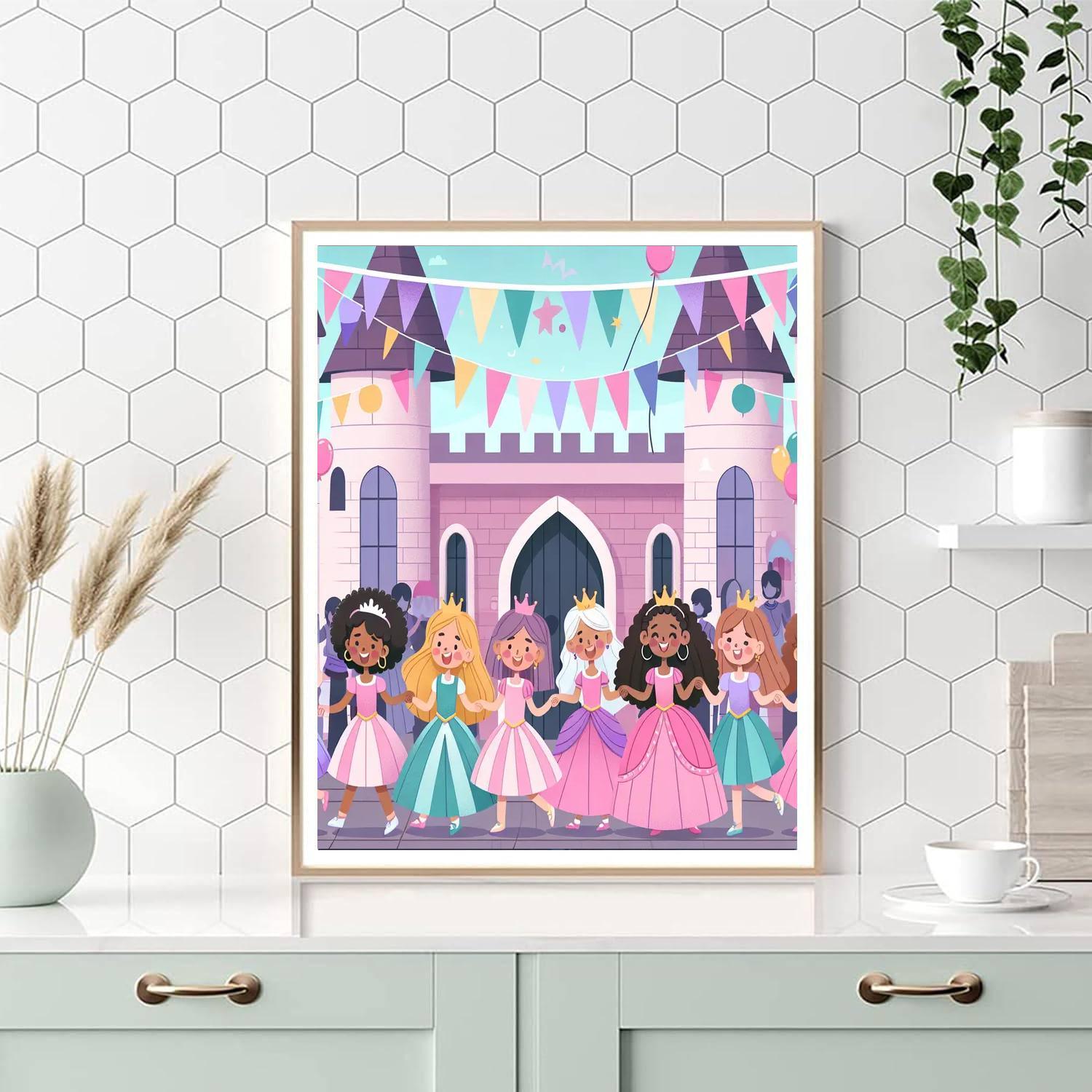 Princess Castle Party Paint By Color