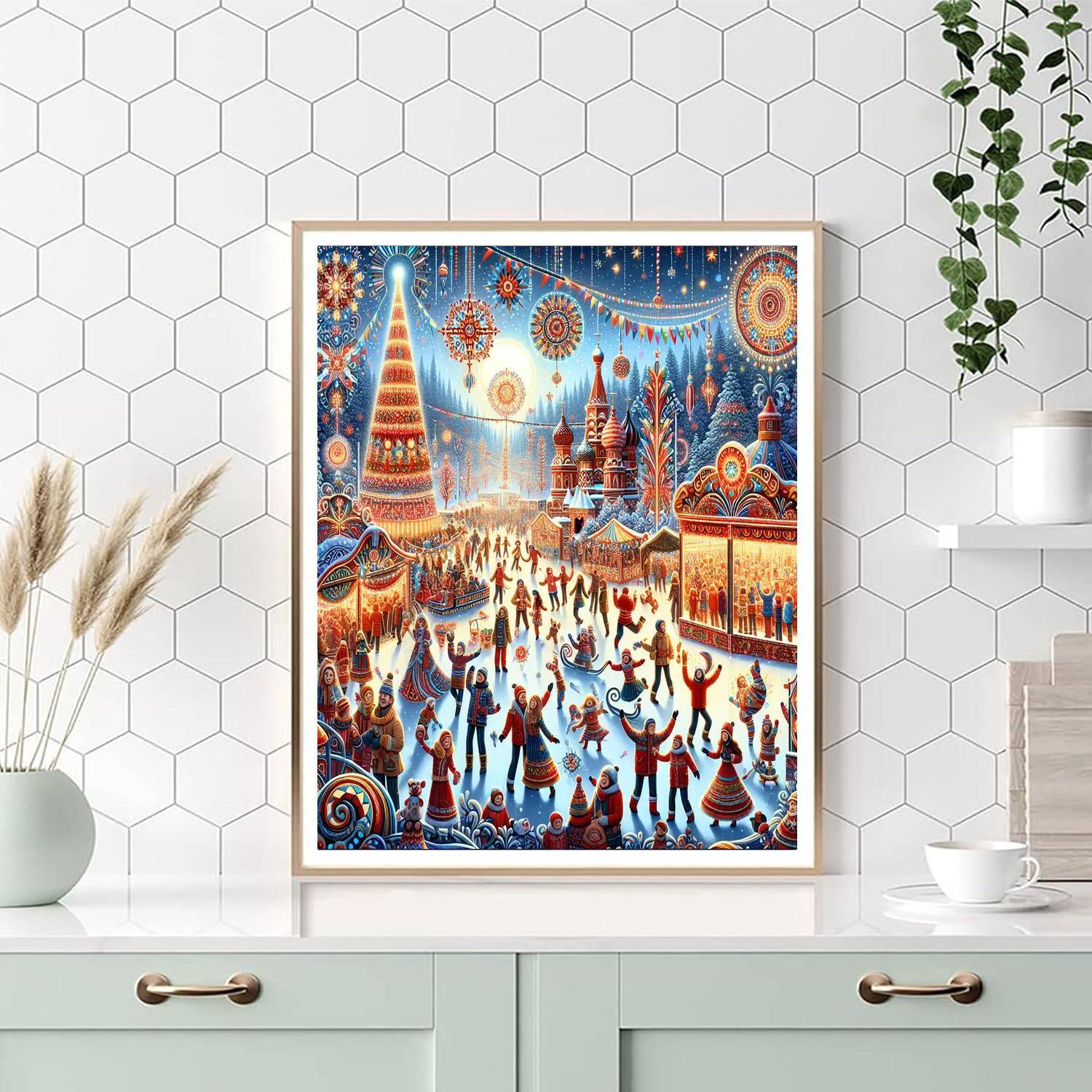 Joyful Winter Festival Numbered Painting Kits