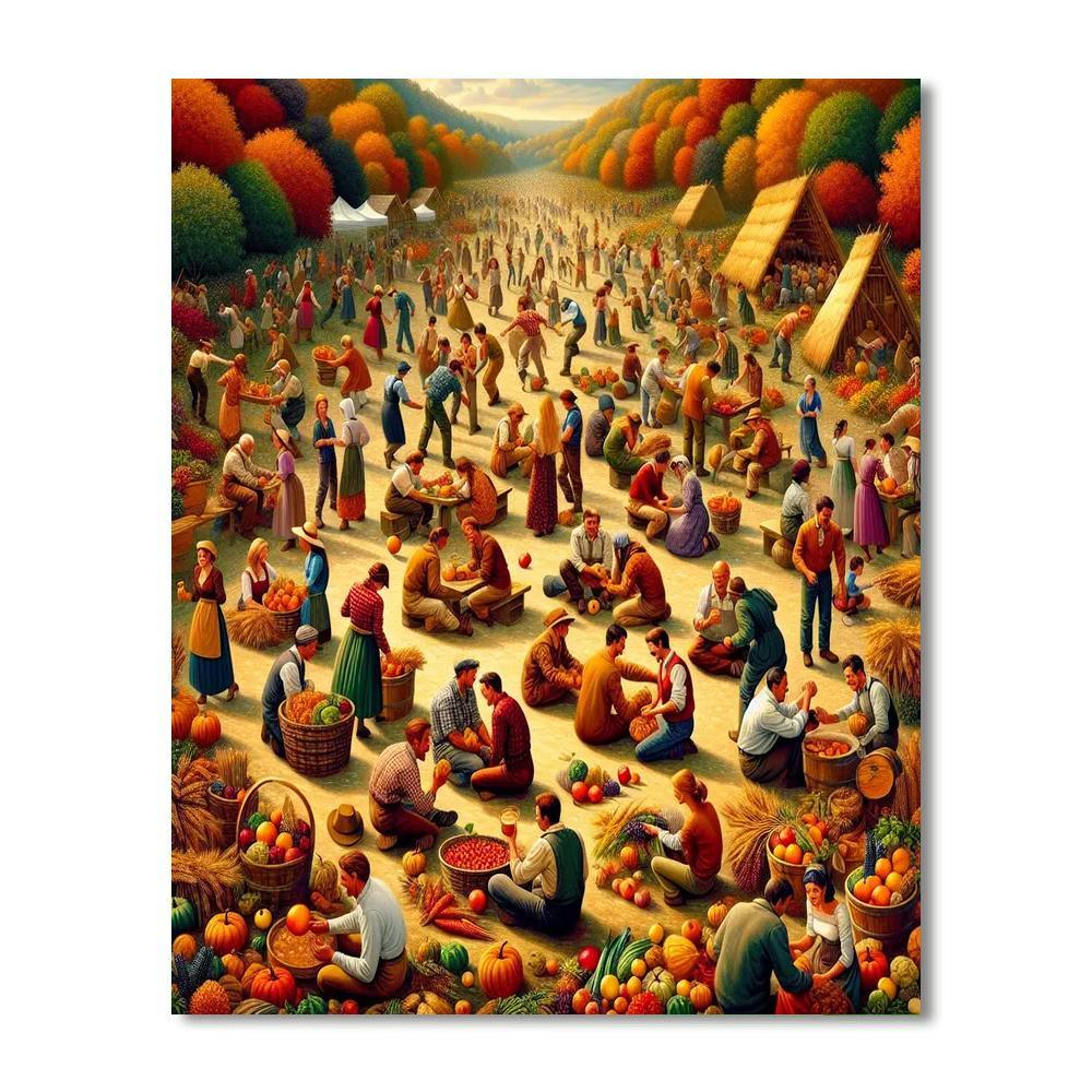 Countryside Harvest Festival Paint By Color