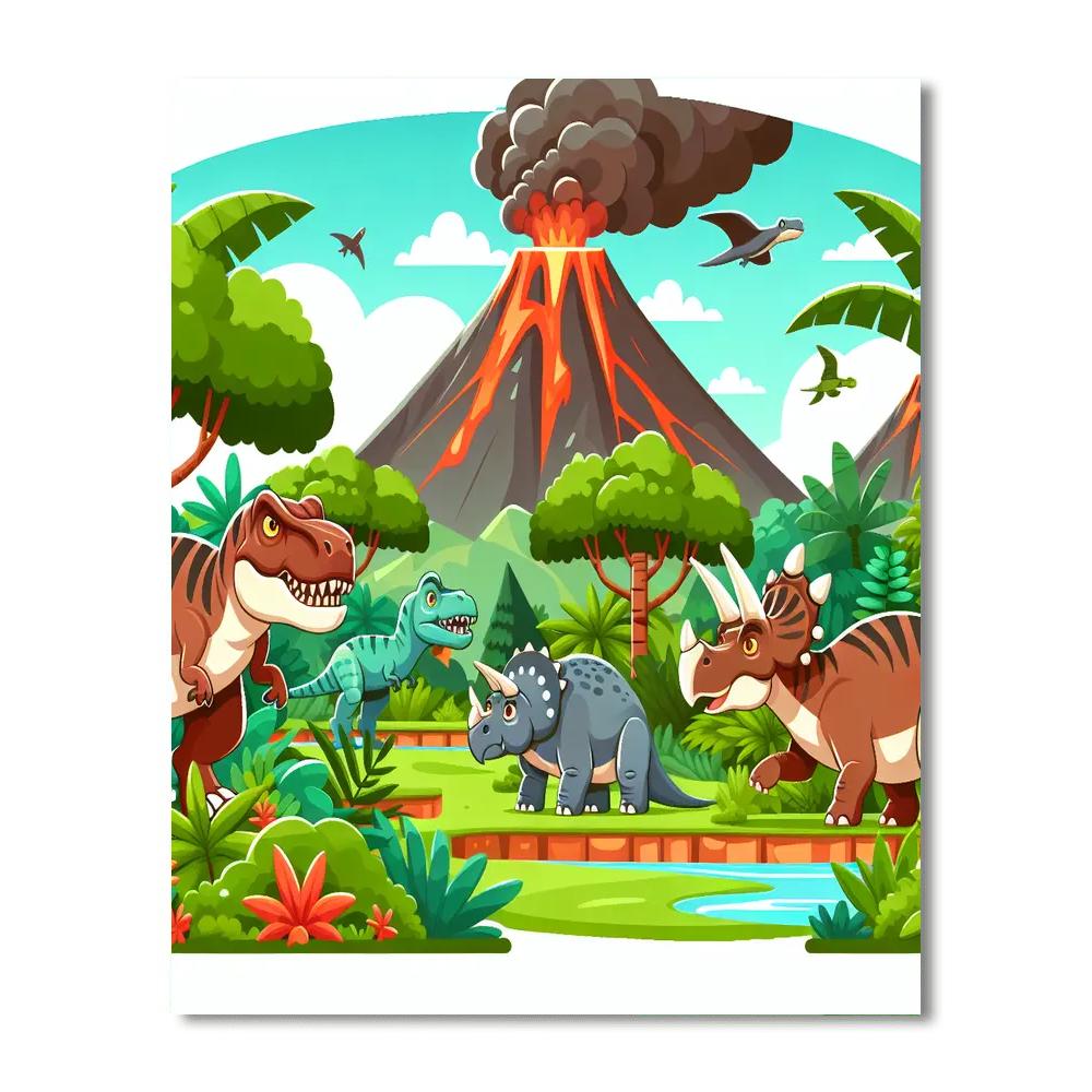 Jurassic Safari Paint By Number