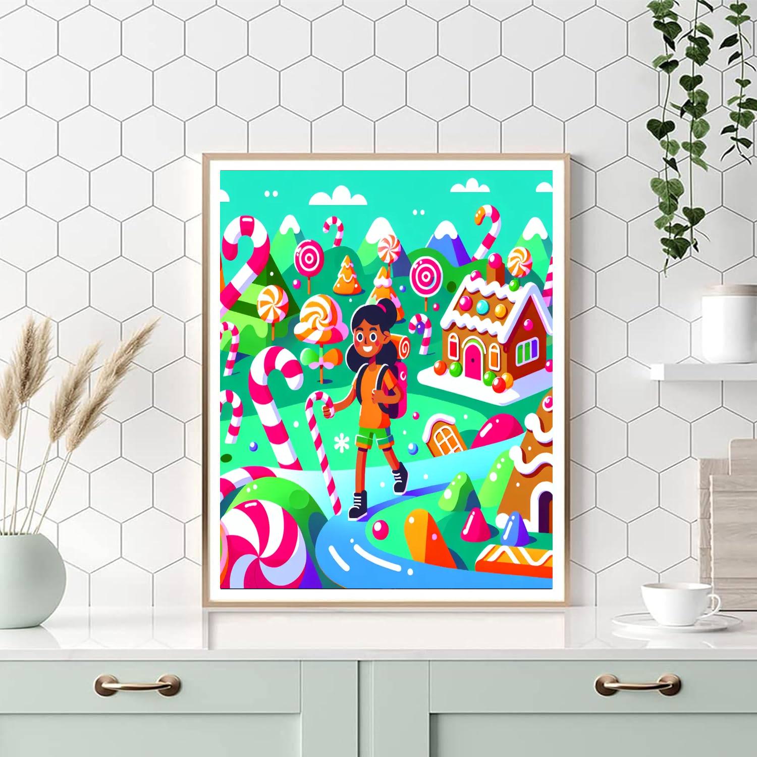 Candyland Kingdom Adventure Painting Number Kit