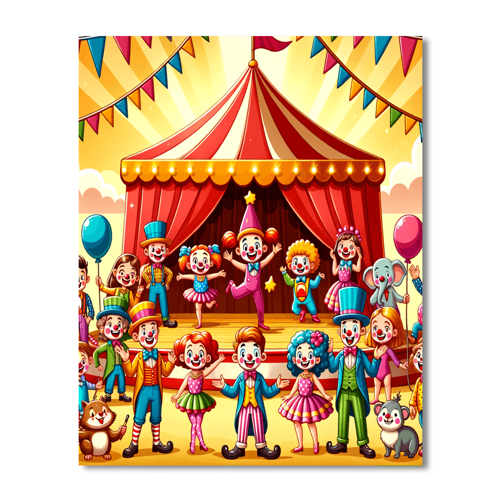 Joyful Circus Show Paint By Color