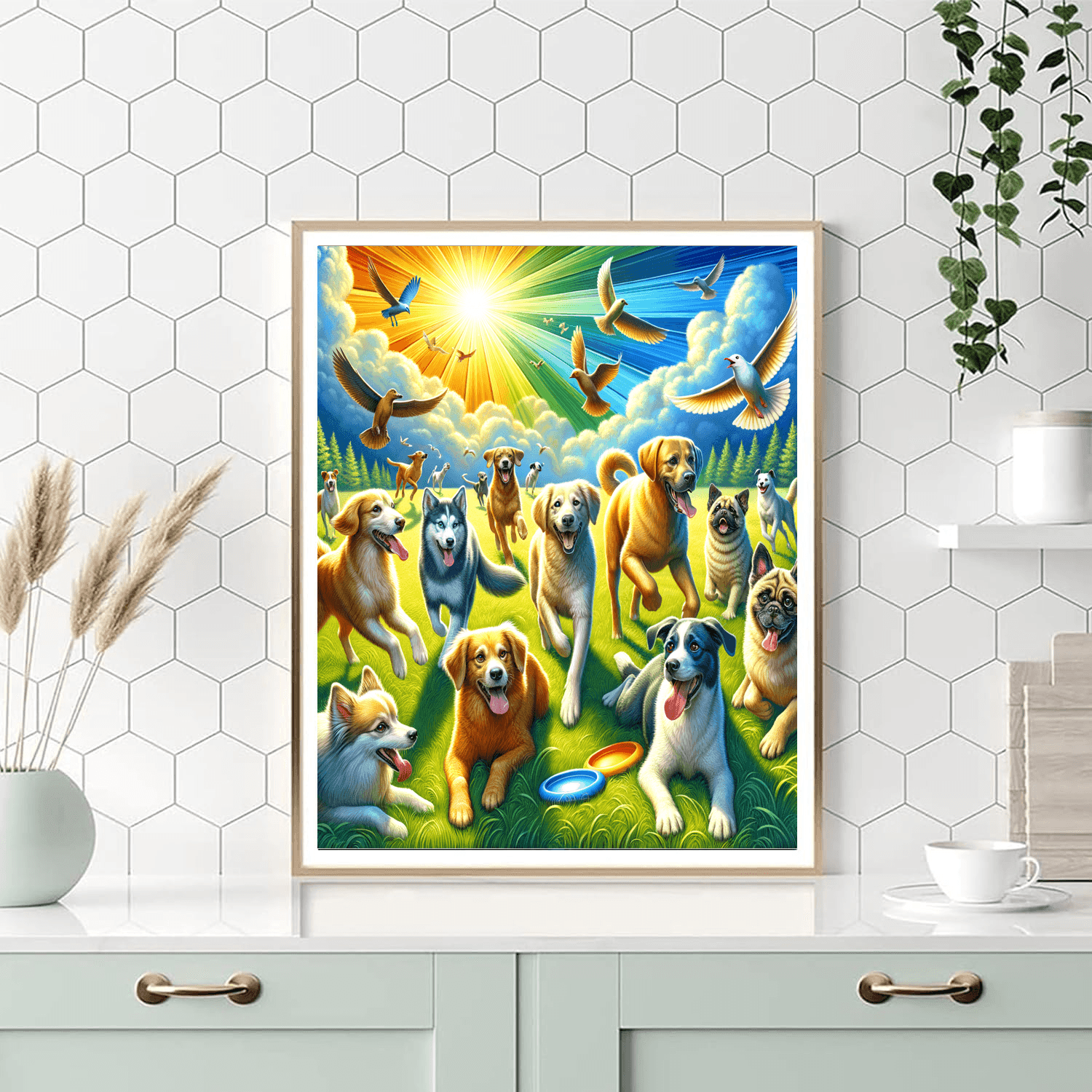 Dog's Day Out Number Painting