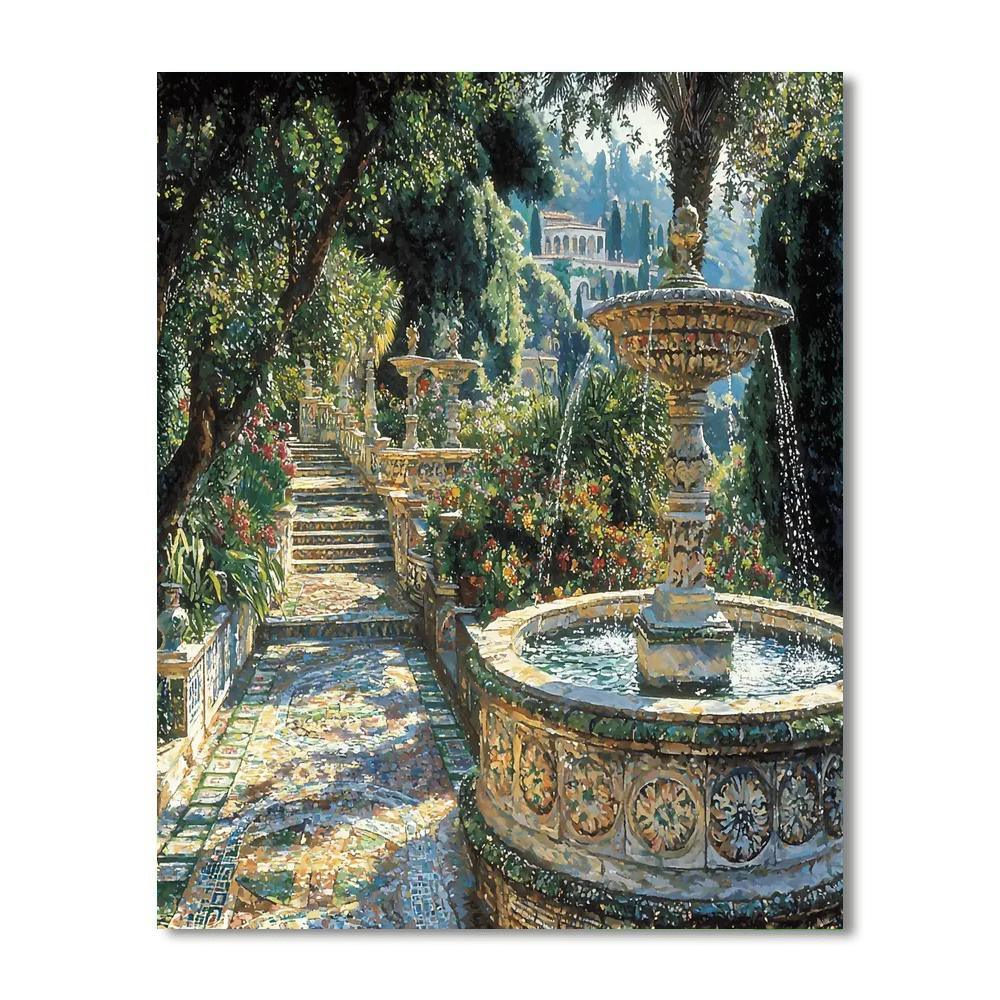 The Hidden Garden At Villa D'este Numbered Painting Kits
