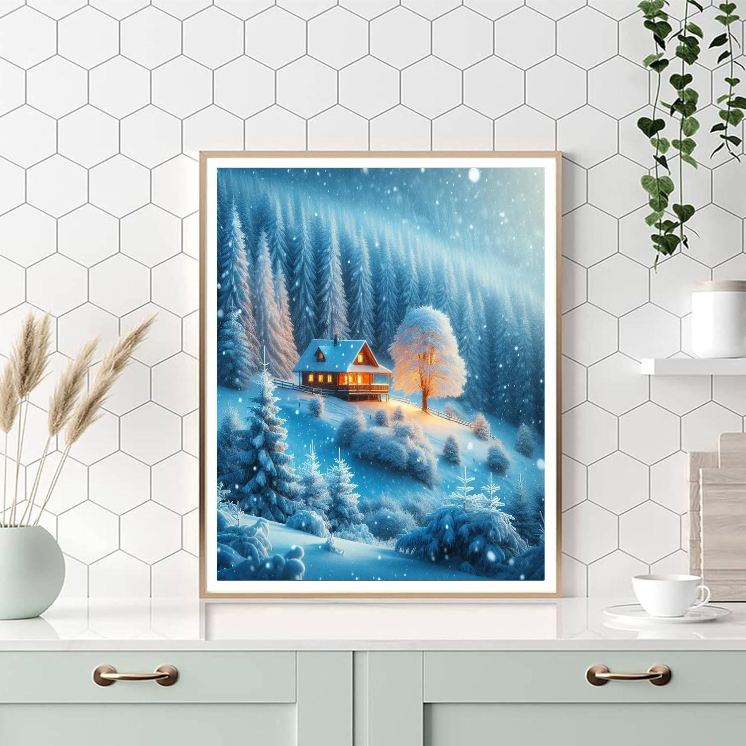 Charming Winter Cabin Escape Paint By Color