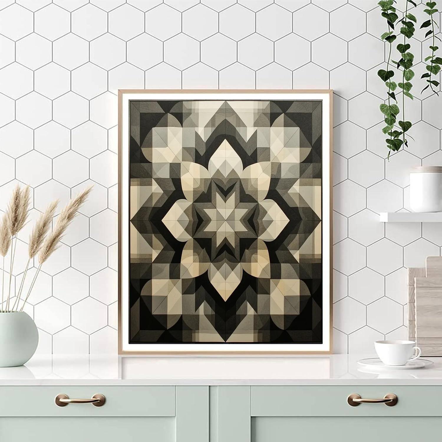 M.C. Escher Inspired Tessellation Odyssey  Painting Number Kit