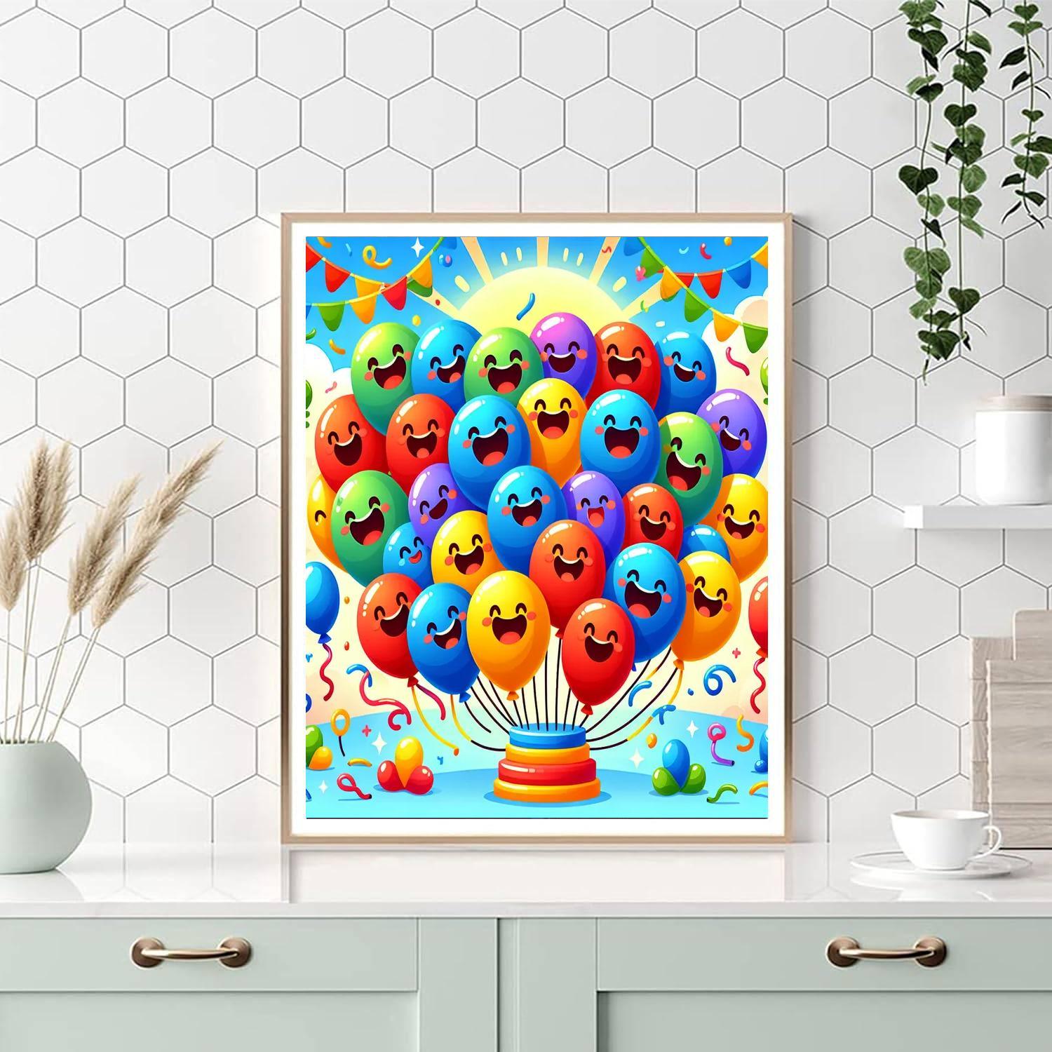 Happy Balloon Friends Paint By Number