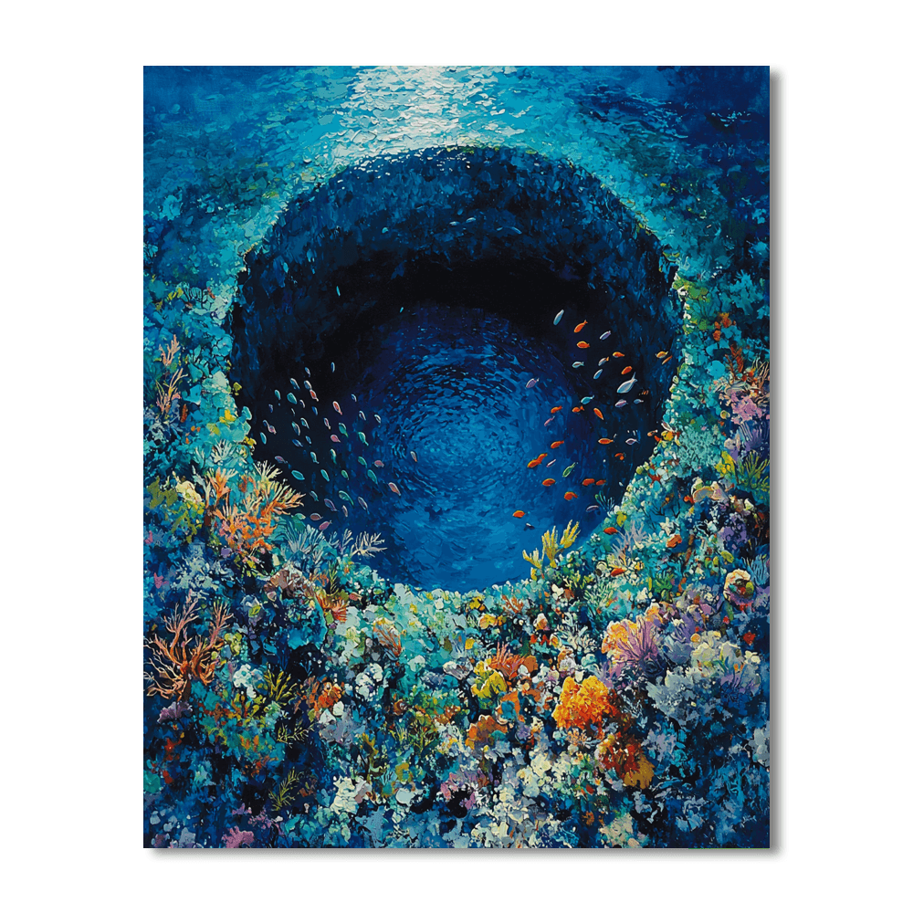 Blue Hole - Belize Painting By Numbers Kit